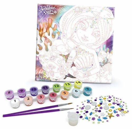 קנבס לציור לפי מספרים עם נצנצים - קוריולה