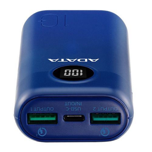 ADATA AP10000QCD 10,000mAh Power Bank USB Blue