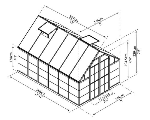 חממה ביתית 2.4x3.7 Balance