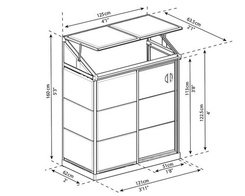 חממה ביתית 0.6x1.3 Lean To