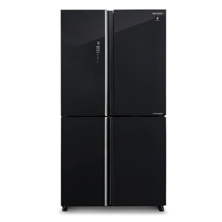 מקרר 4 דלתות 532 ליטר שארפ SHARP דגם SJ-8590 BK זכוכית שחורה