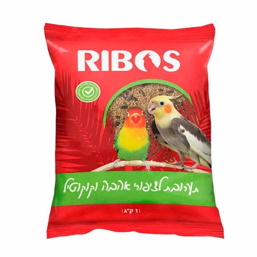 ריבוס - תערובת ציפורי אהבה וקוקוטיל 1 ק