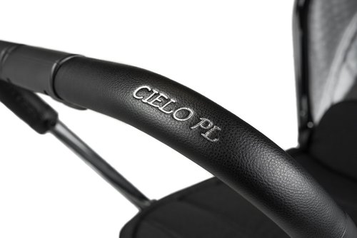 עגלה משולבת CIELO PL SILVER שחור- ידית שחורה דגם21