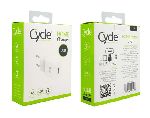 מטען בית Cycle CYH1A עם יציאת USB