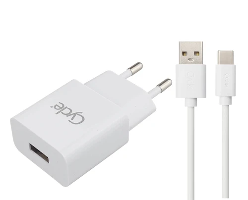 מטען בית Cycle CYH1A-T עם יציאת USB + כבל Type-C