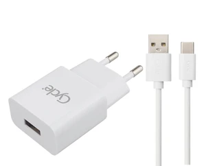 מטען בית Cycle CYH1A-T עם יציאת USB + כבל Type-C