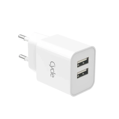 מטען קיר Cycle CYH2.1A-M עם 2 יציאות USB + כבל Micro