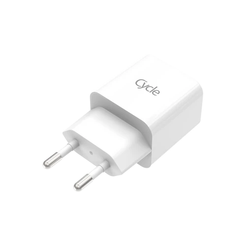 מטען קיר Cycle CYH2.1A-L עם 2 יציאות USB + כבל Lightning/אייפון