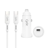 מטען רכב מהיר Cycle CYCPD20W-T עם יציאת USB בתקן 3A 20W + כבל Type-C