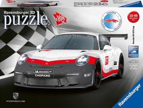 פאזל תלת מימד 108 חלקים מבית Ravensburger - פורשה 911 GT3
