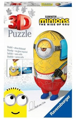 פאזל המיניונים תלת מימד 59 חלקים מבית Ravensburger - סטיוארט החלקה על גלגיליות
