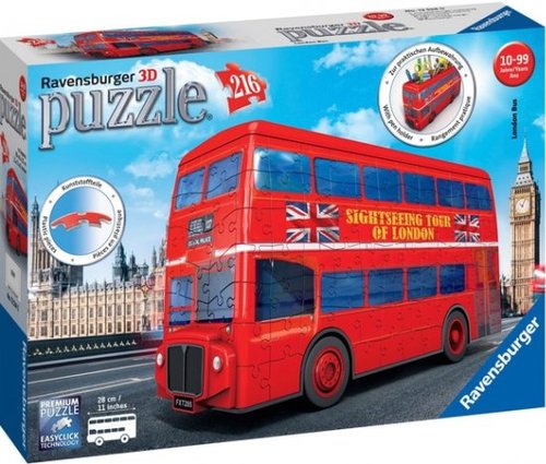 פאזל תלת מימד 216 חלקים מבית Ravensburger - אוטובוס לונדוני