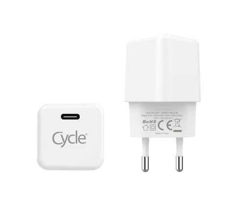 מטען קיר מהיר קומפקטי Cycle CYHPD-CUBE 20W עם יציאת PD