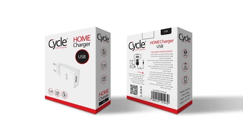 מטען קיר Cycle CYH2.4A RED עם יציאת USB 