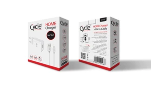 מטען קיר Cycle CYH2.4A-M RED עם יציאת USB + כבל Micro