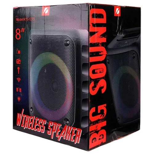 בידורית קריוקי KTS-1273 20W עוצמתית 8 אינץ׳ עם תאורת RGB