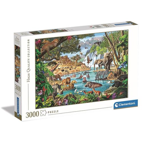 קלמנטוני - פאזל 3000 מפל מים אפריקאי - Clementoni African Waterhole Puzzle 33551