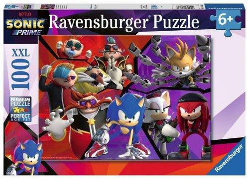 פאזל 100 חלקים XXL מבית Ravensburger - סוניק ונבלים
