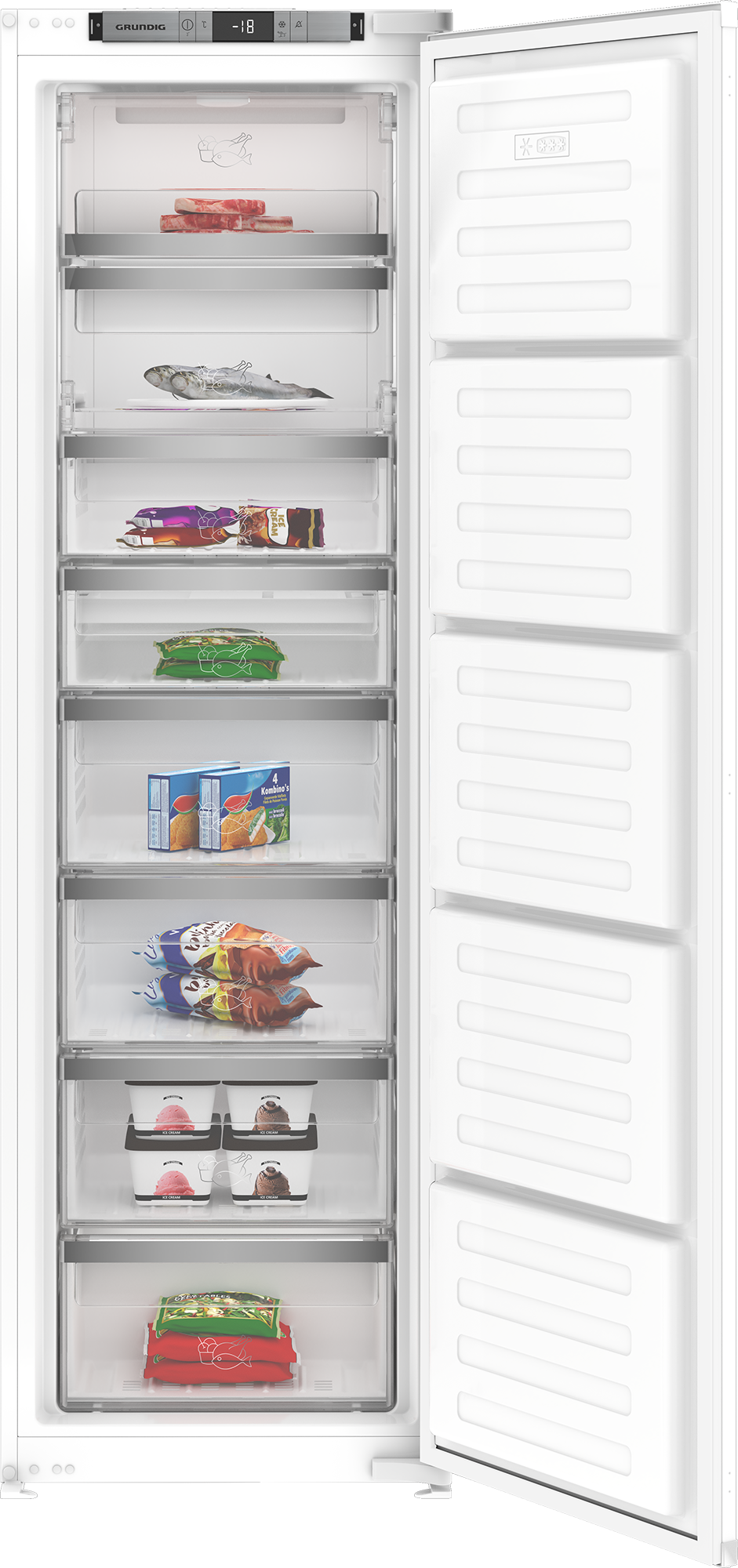 מקפיא אינטגרלי GFNI12430N GRUNDIG