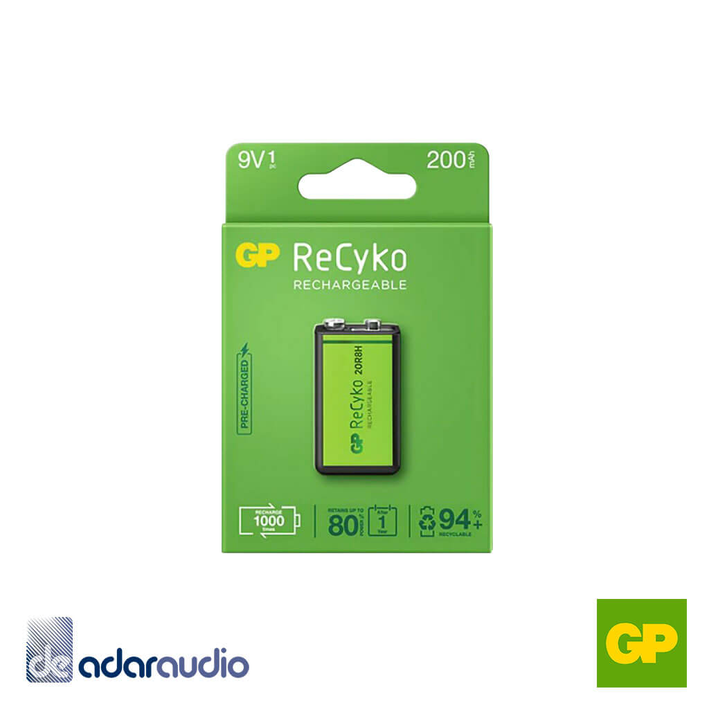 סוללה נטענת GP ReCyko 9v