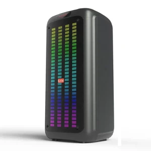בידורית קריוקי KTS-1755 60W עוצמתית 8 אינץ׳ עם תאורת RGB + מיקרופון אלחוטי ושלט רחוק