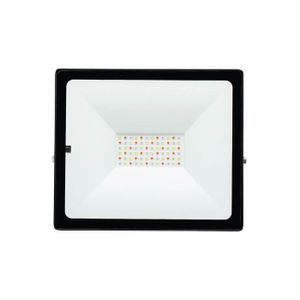 פנס הצפה שבתאי AC 50W שחור- אור בגוון RGB semicom
