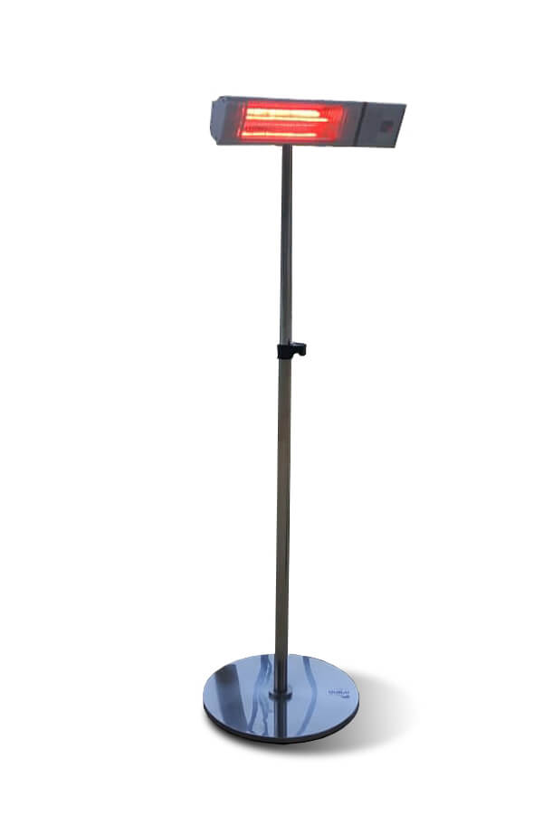 תנור חימום אינפרא אדום – דגם TITAN 2000W עם שלט על סטנד שחור מתכוונן