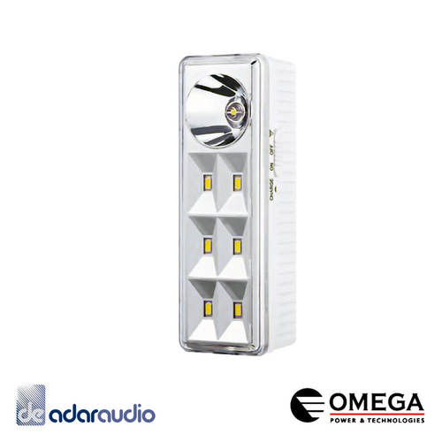 תאורת חירום עד 8 שעות עם מצב פנס OMEGA OM-8016S