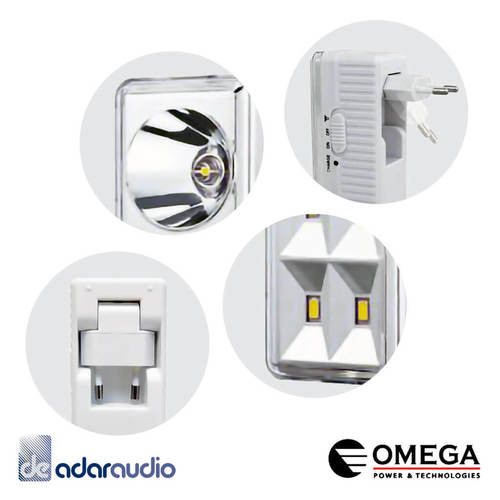 תאורת חירום עד 8 שעות עם מצב פנס OMEGA OM-8016S