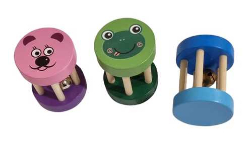 כלי נגינה לילדים, גלגלי פעמונים מעץ 8 יחידות