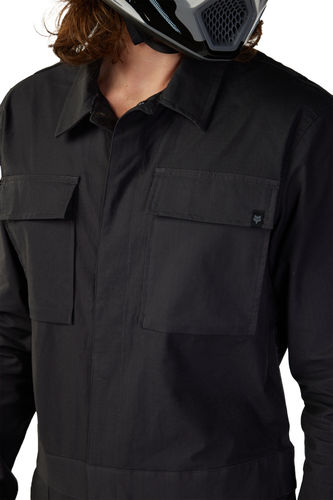 חליפת נהיגה פוקס שחור - FOX RACING DEFEND DRIVE DUST SUIT V24