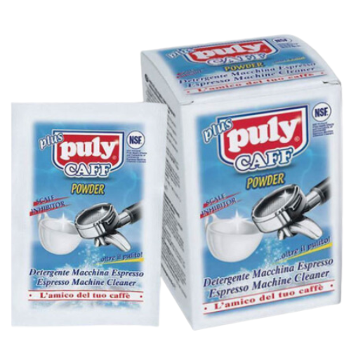 10 שקיות של אבקה לניקוי שומנים למכונת אספרסו Puly Caff  