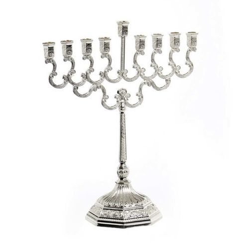 חנוכיית ילדים ציפוי כסף/לכה - 20.5 ס