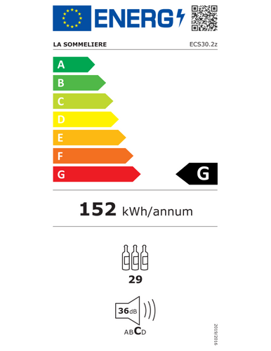 מקרר יין 29 בקבוקים ECS302Z La Sommeliere