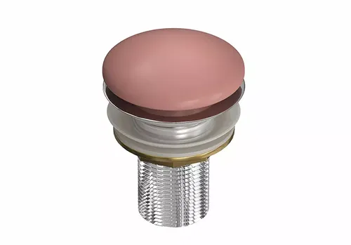 ונטיל לחיצה לכיור רחצה חרס ורוד מט 