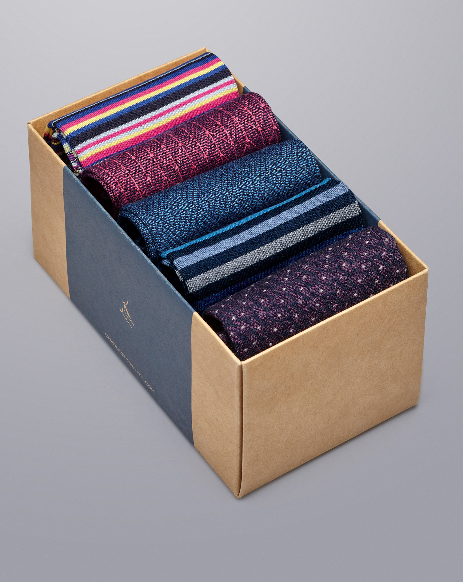 מארז 5 גרביים  multi 5 sock gift box