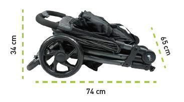 עגלת תאומים niu נאו צרה במיוחד 65 ס