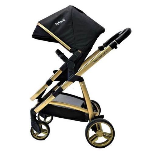 עגלת תינוק משולבת infanti דיימונד Diamond DLX - שחור/זהב