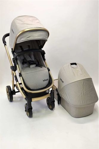 עגלת תינוק משולבת infanti דיימונד Diamond DLX - בז'/זהב