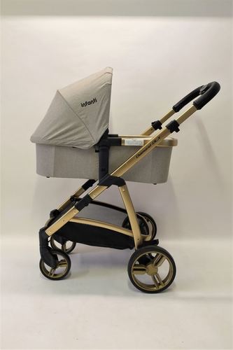 עגלת תינוק משולבת infanti דיימונד Diamond DLX - בז'/זהב