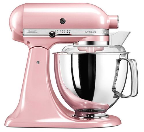 מיקסר 2 קערות בנפחים שונים KitchenAid ורוד משי(5KSM175ESP)