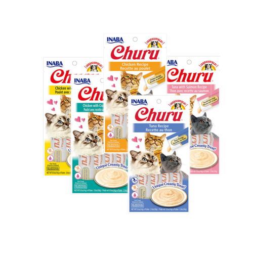 חטיפים לחתולים מעדני צ'ורו Inaba Churu כל הטעמים