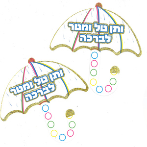 חיתוך מטריה נצנצים ותן טל ומטר