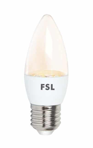נורת לד נר חלבי 35C W7 לבן חם OMEGA FS-C35-7W-CC W7 1E 