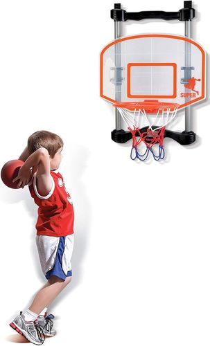 מתקן כדורסל לתליה על הדלת עם לוח תוצאות אלקטרוני ואפקטים קוליים