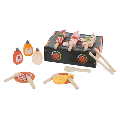 דוכן ברביקיו מעץ - ‏‏‏‏Wooden Barbecue Set
