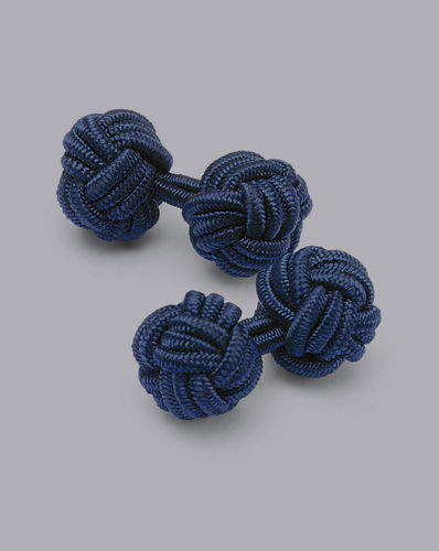 חפתים מבד - Indigo blue cuff knot