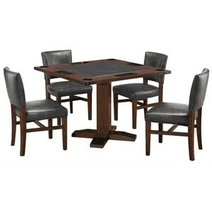 Legacy שולחן קלפים ושולחן אוכל מרובע דגם Rustic מעץ מאסיבי