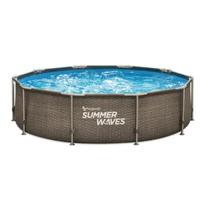 בריכת ראטן עגולה Summer Waves סאמר 488X122