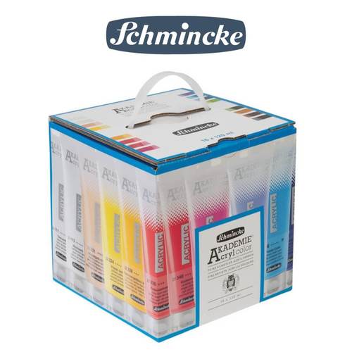 סט של 16 צבעים אקריליים שמינקה אקדמי (120 מ